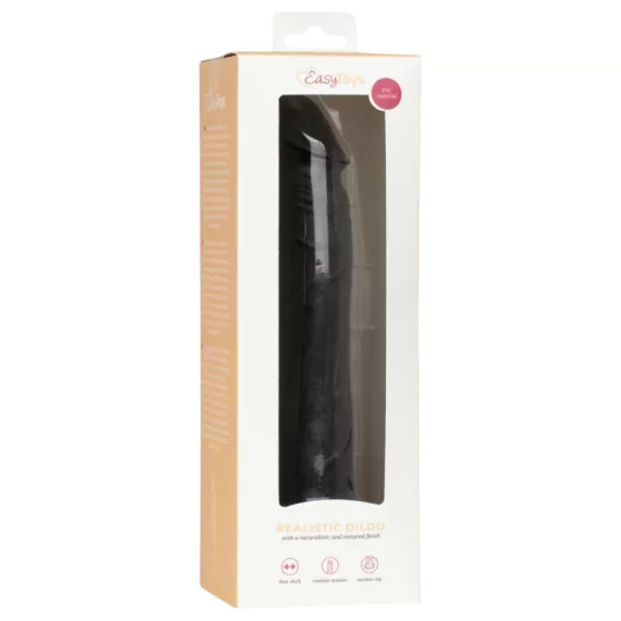 EasyToys - realistické dildo - 17,5 cm (černé)