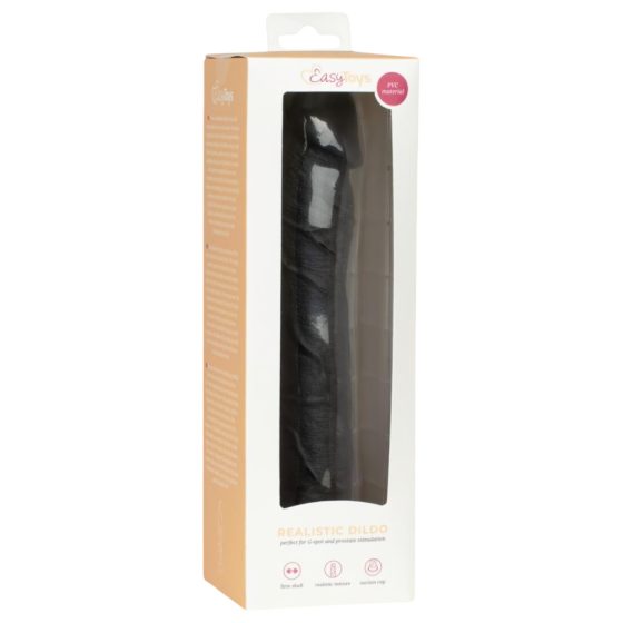 EasyToys - realistické dildo - 22,5 cm (černé)