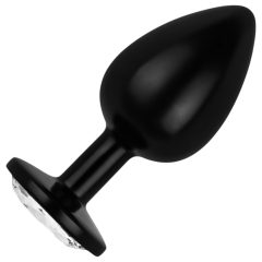 Kolekce Easytoys - anální kolík s kamínkem - L (černý)