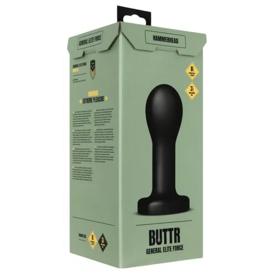 BUTTR Hammerhead - anální dildo velké - černé