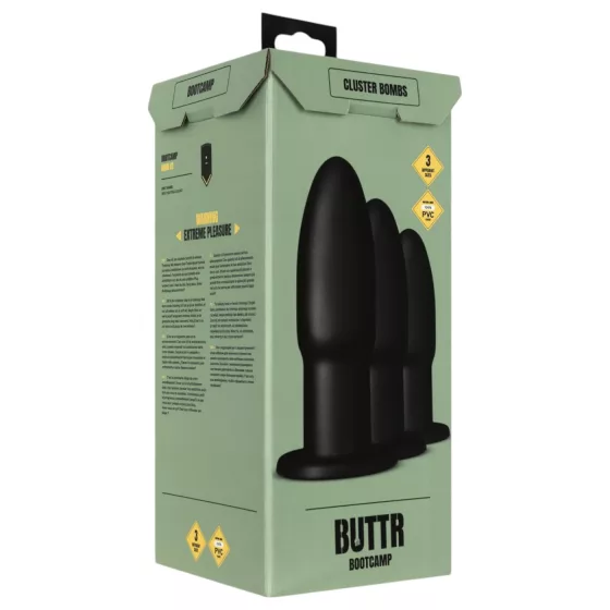 BUTTR - anální tréninková sada - černá