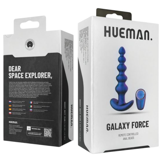 Hueman Galaxy Force - rádiový anální vibrátor (fialový)