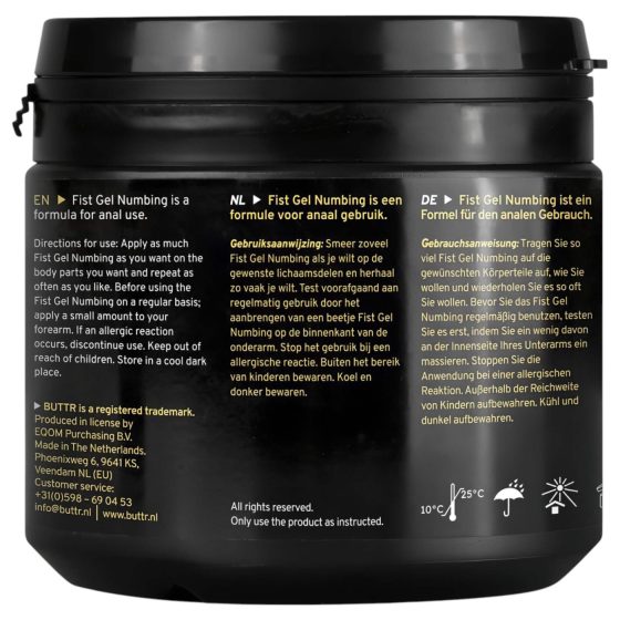 BUTTR - znecitlivující fistingový gel (500 ml)