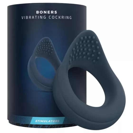 Boners - vibrační erekční kroužek (modrý)