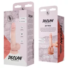   Real Fantasy Declan - realistický dildo s předkožkou (tělová barva) - 18 cm