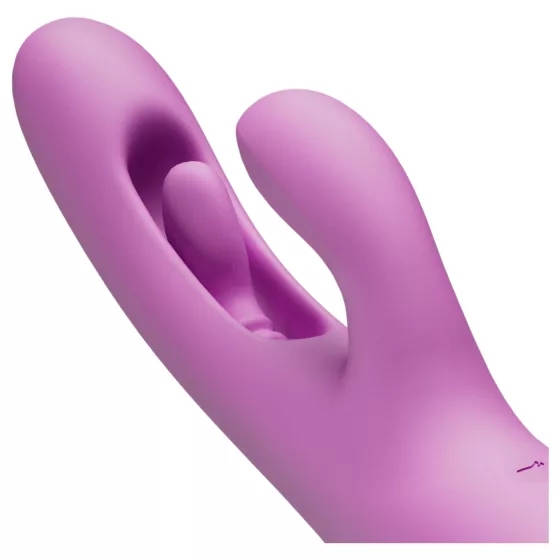 Good Vibes Only - vibrátor s páčkovým klitorálním stimulátorem s pohyblivým prstem (fialový)