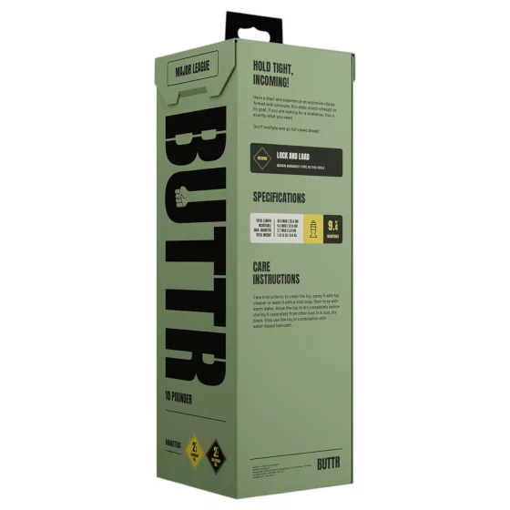 BUTTR Aftershock - obří anální plug (černý) - 23 cm