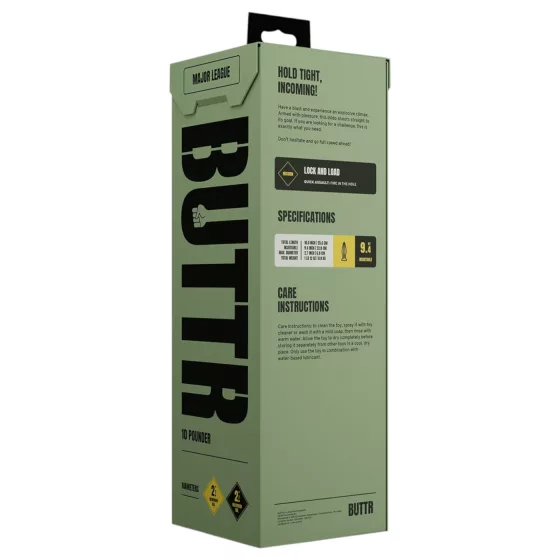 BUTTR Huge Explosive II - obří anální kolík (černý) - 29 cm