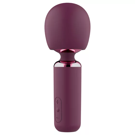 Glam - mini vibrátor s nástavcem (fialový)