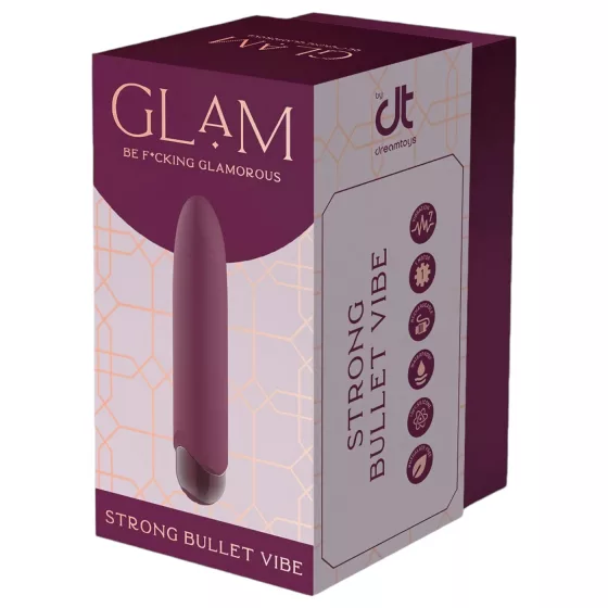 Glam - mini vibrátor na dálkové ovládání - vodotěsný - fialová