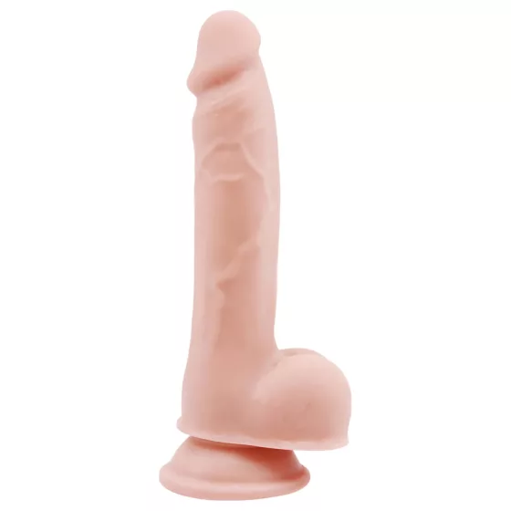 Mr. Dixx 7.6 - dildo s přísavkou a varlaty (přírodní, 19,5 cm)