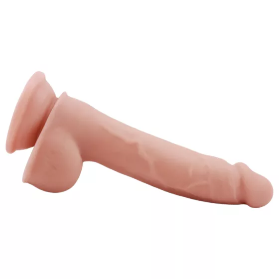 Mr. Dixx 7.6 - dildo s přísavkou a varlaty (přírodní, 19,5 cm)