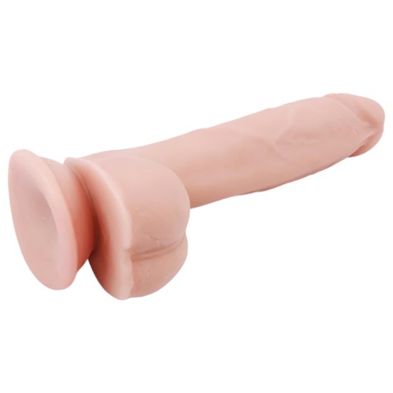 Mr. Dixx 7.6 - přísavkový dildo s varlaty - přírodní (19,5 cm)