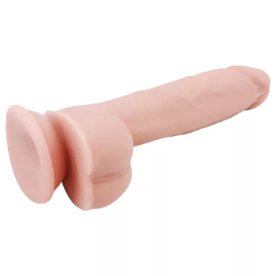Mr. Dixx 7.6 - dildo s přísavkou a varlaty (přírodní, 19,5 cm)