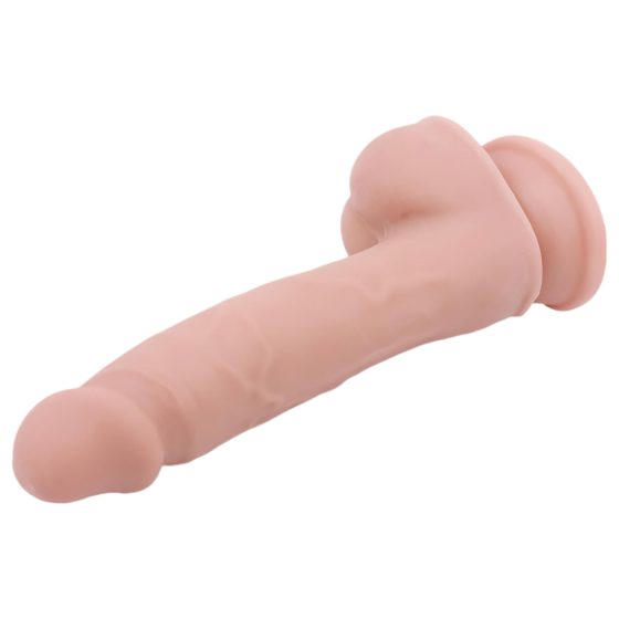 Mr. Dixx 7.6 - přísavkový dildo s varlaty - přírodní (19,5 cm)