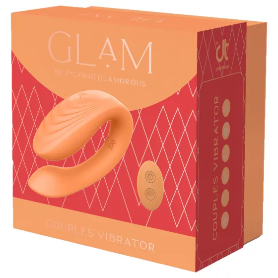 Glam - párový vibrátor na dálkové ovládání - dobíjecí - oranžový