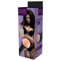   Dívka odvedle Tori - realistická umělá vagína v pouzdře (přírodní-černá)