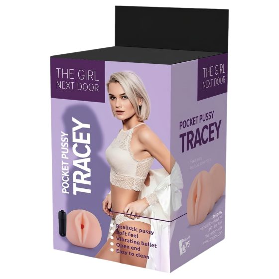 Sousedka Tracey - vibrační umělá vagína (přírodní)