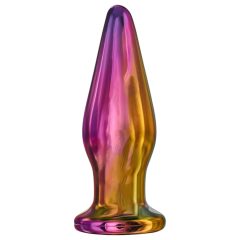   Glamour Glass - špičkový, rádiový, skleněný anální vibrátor (barevný)