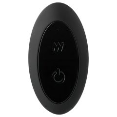   Glamour Glass - rádiový, skleněný anální vibrátor - vlnitý (barevný)