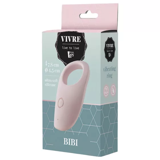 Vivre Bibi - vibrační erekční kroužek - dobíjecí - růžový
