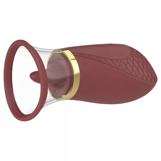Dreamtoys Roxy - sací a lízací vibrátor - bordó