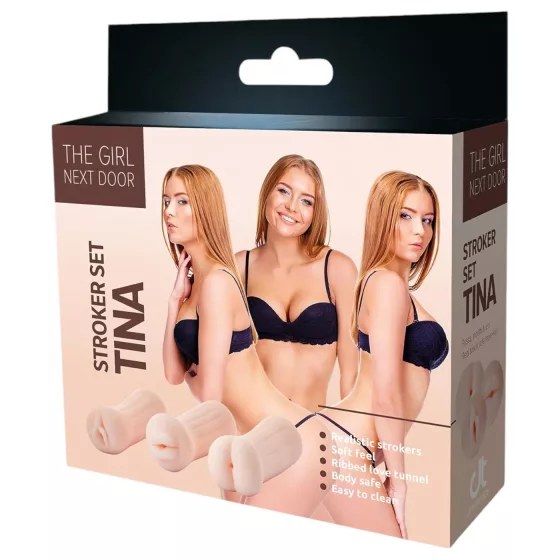 The Girl Next Door Tina - realistický masturbátor set - přírodní barva