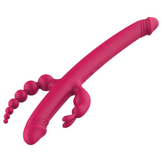 Dreamtoys Kdekoli Potěšení Vibe - dobíjecí, 4-ramenný vibrátor (růžový)