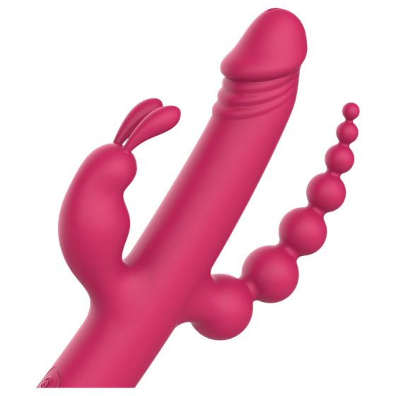 Dreamtoys Kdekoli Potěšení Vibe - dobíjecí, 4-ramenný vibrátor (růžový)