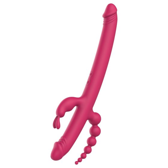 Dreamtoys Kdekoli Potěšení Vibe - dobíjecí, 4-ramenný vibrátor (růžový)
