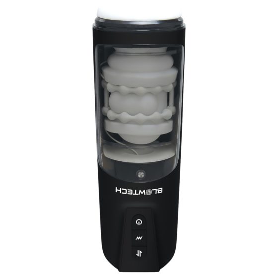 Dreamtoys Blowtech - vibrační, pohyblivý masturbátor (černý)