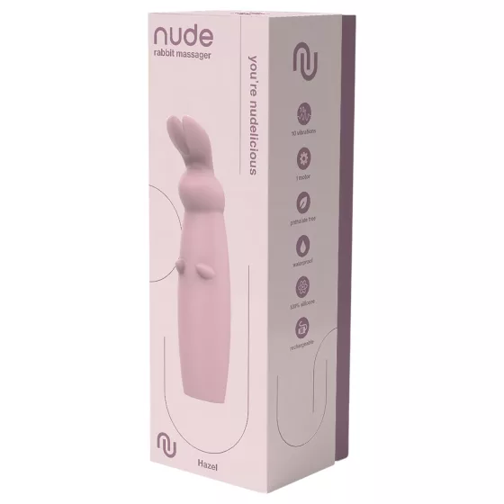 Nude Hazel - vibrátor na klitoris s králíčkem - akumulátorový - fialový