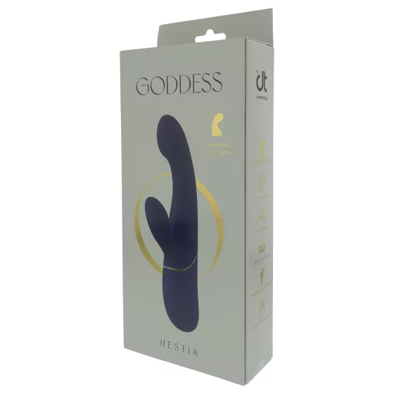 Goddess - párový vibrátor s kývavou hlavicí (tmavě modrý)