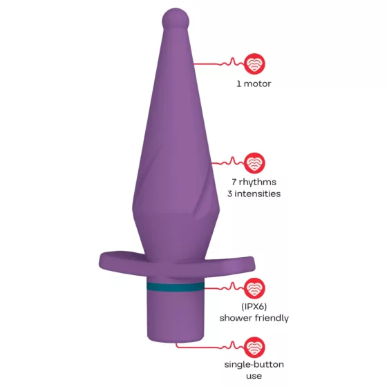 Dreamtoys Love Signal - vibrační anální kolík (fialový)