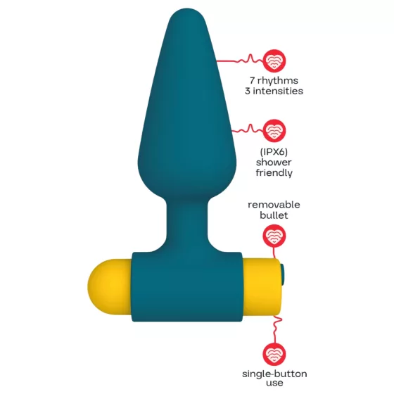 Dreamtoys Love Signal - vibrační anální kolík (modrý)