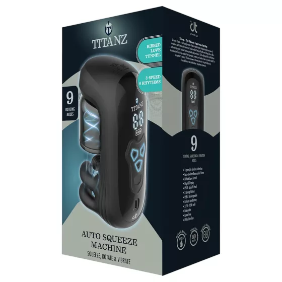 Titanz Auto Squeeze - automatický masturbátor (černý)