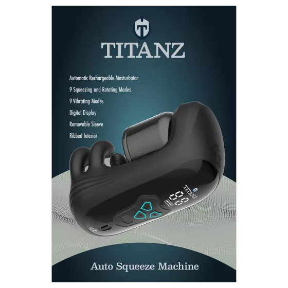 Titanz Auto Squeeze - automatický masturbátor (černý)
