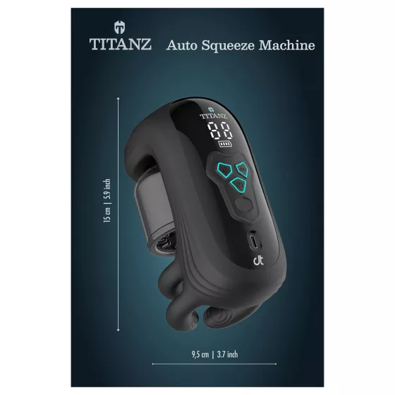Titanz Auto Squeeze - automatický masturbátor (černý)