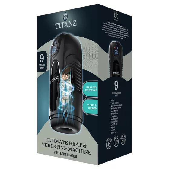Titanz Ultimate Heat & Thrusting - automatický masturbátor (černý)