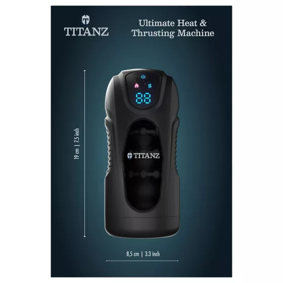 Titanz Ultimate Heat & Thrusting - automatický masturbátor (černý)