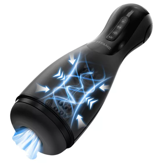 Titanz Ultimate Squeeze & Suck - automatický masturbátor (černý)