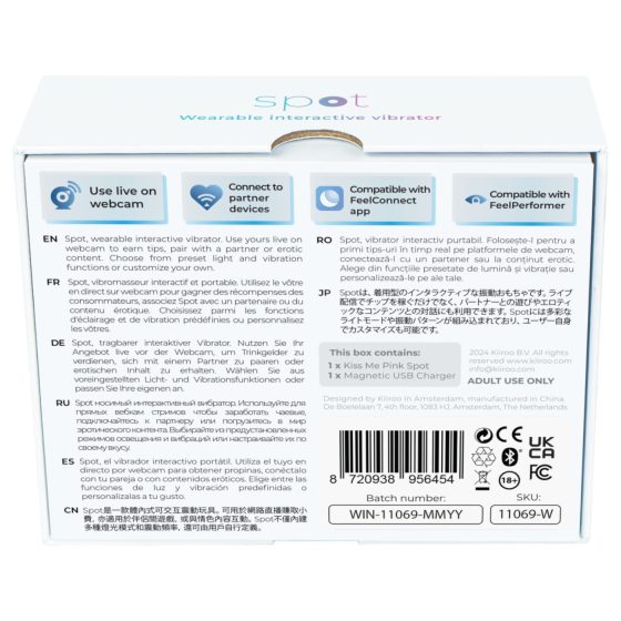 Kiiroo Spot - vibrační vajíčko - růžové