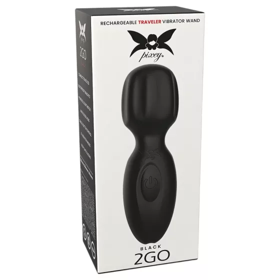 Pixey 2GO - akumulátorový mini masážní vibrátor (černý)