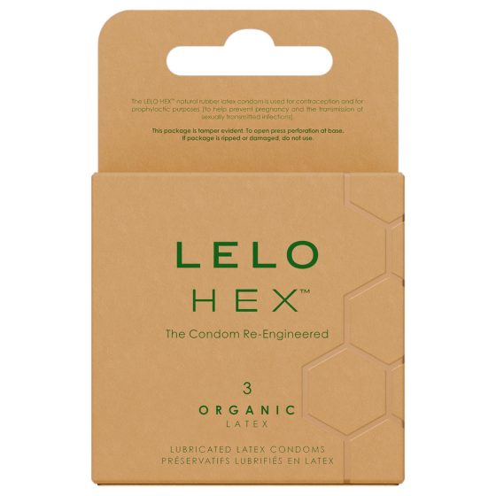 LELO Hex Organic - luxusní kondomy (3 ks)
