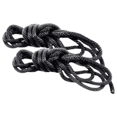 S&M - hedvábná sada bondage lan (černá, 2× 1,83 m)