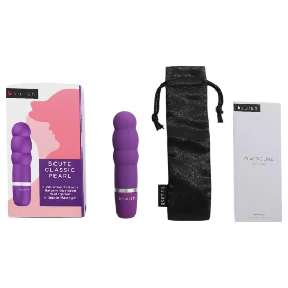/ B SWISH Bcute Pearl - vodotěsný perličkový vibrátor (fialový)