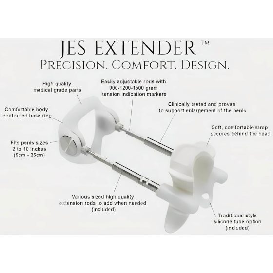 Jes-Extender - Lehké standardní zařízení pro zvětšení penisu (až 17 cm)