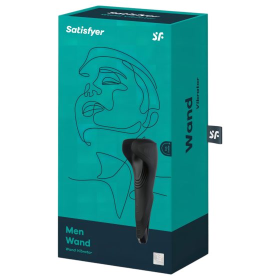 Satisfyer Men Wand - vibrační masturbátor na žalud - nabíjecí, vodotěsný, černý