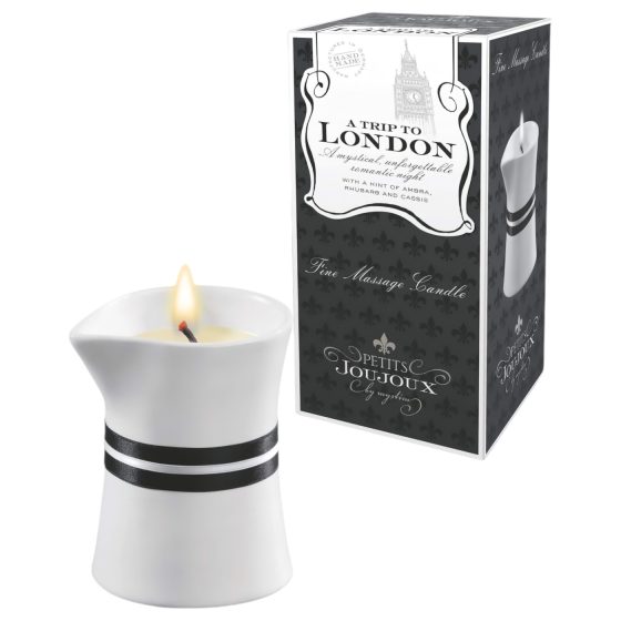 Petits Joujoux London - masážní svíčka - rebarbora-amber (120 ml)