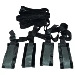 S&M - poutací bondage sada k posteli - černá